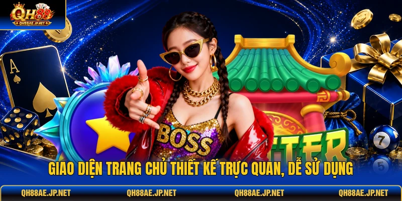 Giao diện trang chủ thiết kế trực quan, dễ sử dụng Giao diện trang chủ thiết kế trực quan, dễ sử dụng